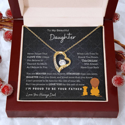 Lion Daughter Necklace - Meaningful Gift For Daughter From Dad