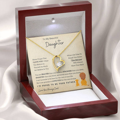 Lion Daughter Necklace - To My Daughter Necklace, Perfect Gift From Dad