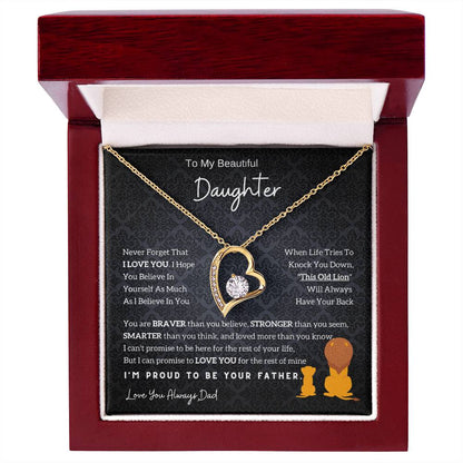 Lion Daughter Necklace - Meaningful Gift For Daughter From Dad