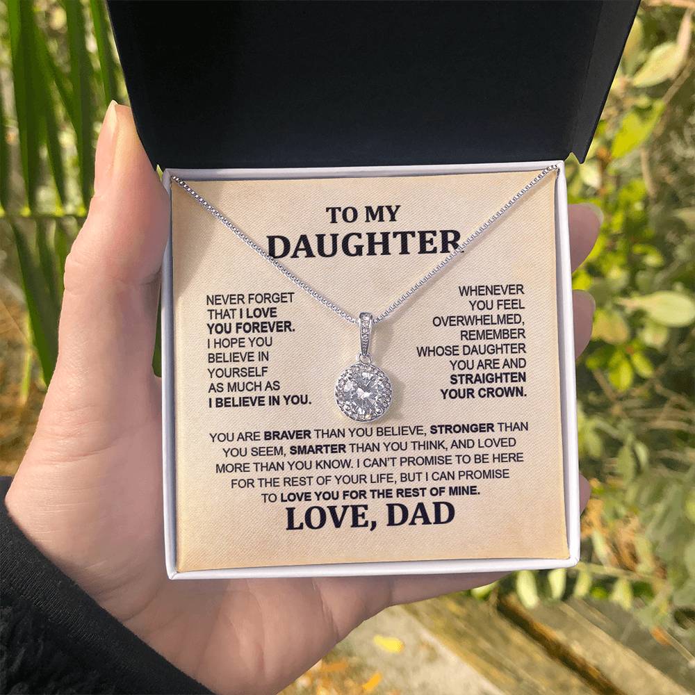 From Mom & Dad - Eternal Hope Necklace, Sentimental Gift for Daughter's Birthday