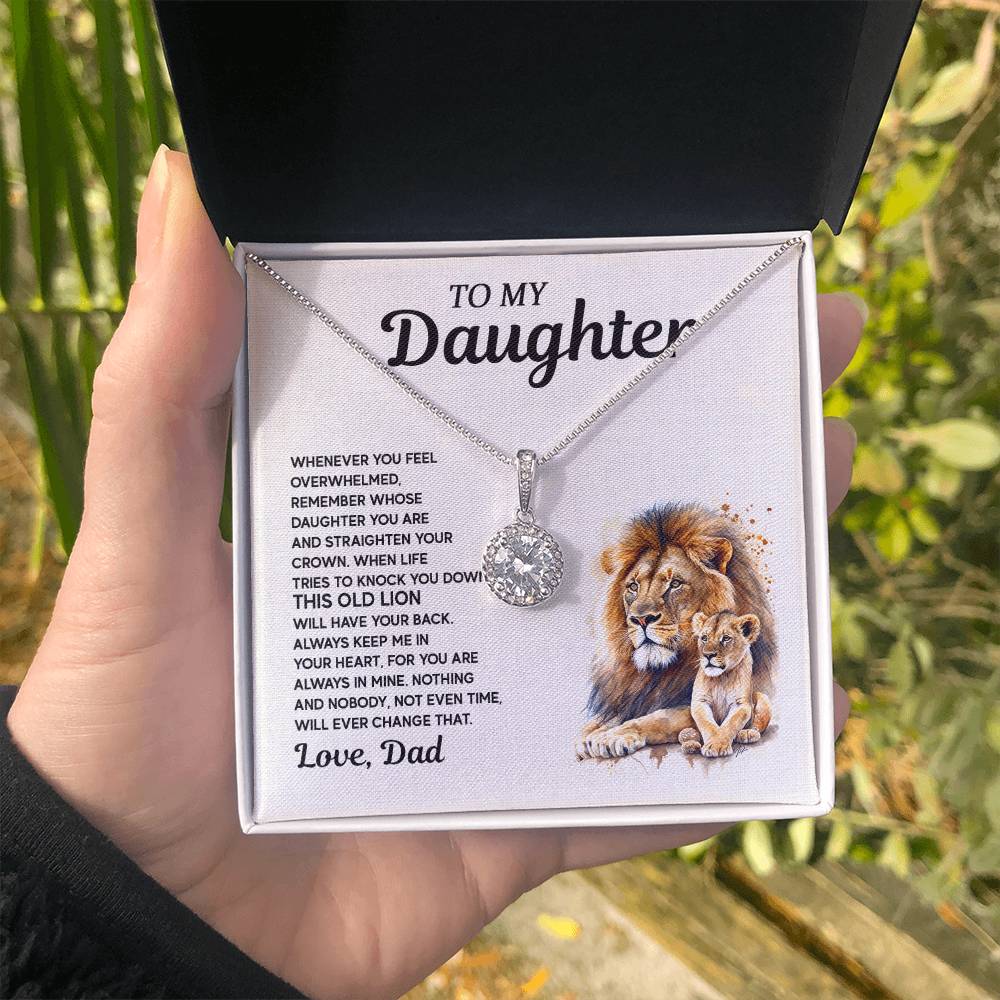 Eternal Hope Necklace - 'To My Daughter' with Lion Design from Dad