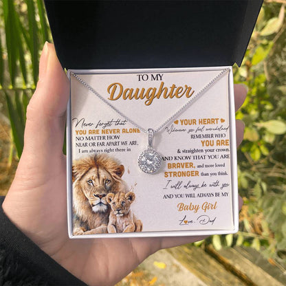 Eternal Hope Necklace with 'Lion - From Dad' Message - Ideal Birthday Gift for Daughter