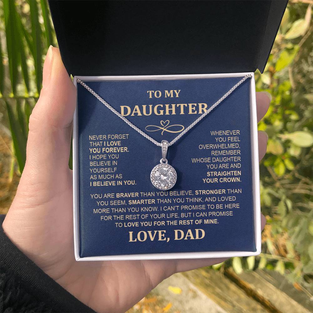 Personalized Necklace for Daughter - To My Daughter Eternal Hope Pendant from Parents