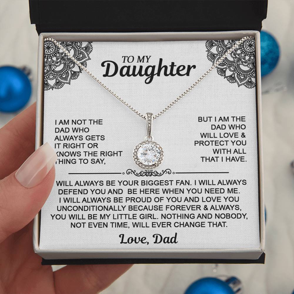 To My Daughter Eternal Hope Necklace - Gift For Daughter From Dad