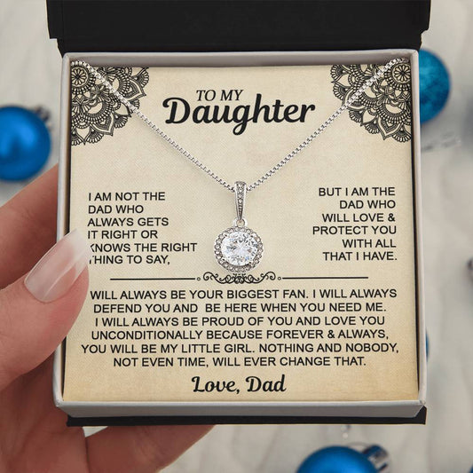 Gift For Daughter - To My Daughter Eternal Hope Necklace- From Dad