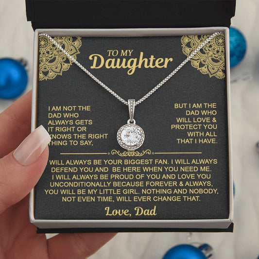 Gift For Daughter From Dad- To My Daughter Eternal Hope Necklace