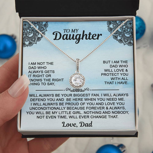 Gift For Daughter From Dad - To My Daughter Eternal Hope Necklace From Dad