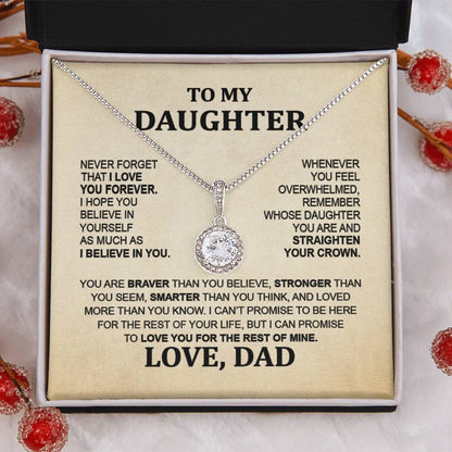 From Mom & Dad - Eternal Hope Necklace, Sentimental Gift for Daughter's Birthday