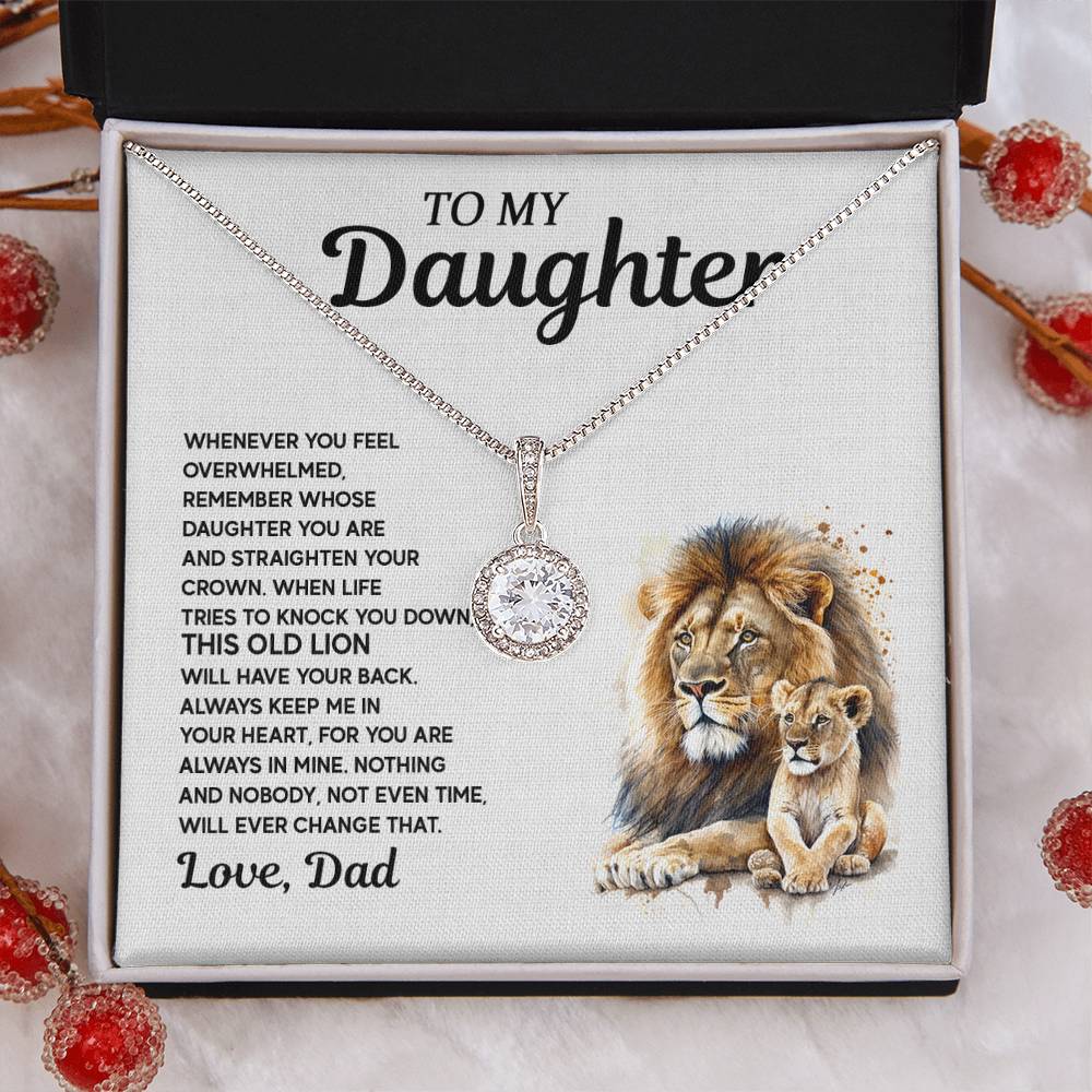 Eternal Hope Necklace - 'To My Daughter' with Lion Design from Dad