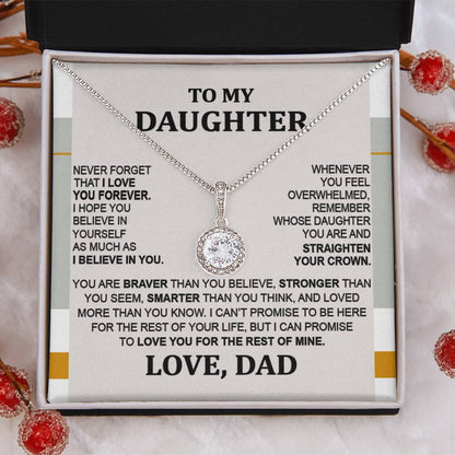 Birthday or Christmas Gift for Daughter - To My Daughter Eternal Hope Necklace