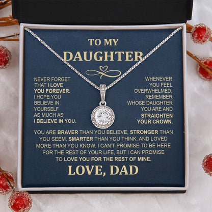 Personalized Necklace for Daughter - To My Daughter Eternal Hope Pendant from Parents