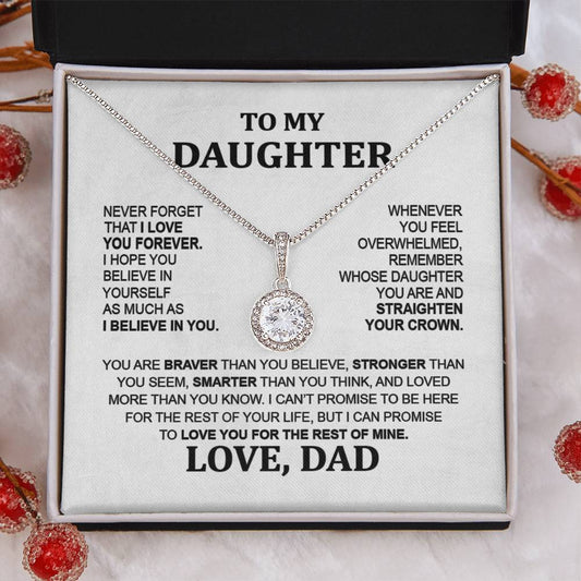 Eternal Hope Necklace - To My Daughter, Loving Message from Mom & Dad