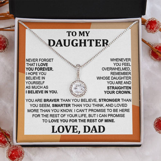 Meaningful Gift from Mom & Dad - To My Daughter Eternal Hope Necklace