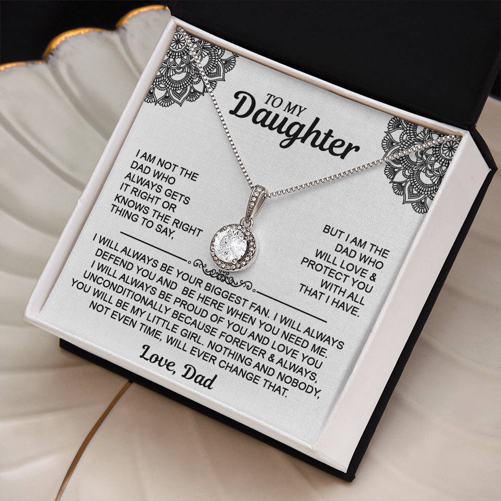 To My Daughter Eternal Hope Necklace - Gift For Daughter From Dad