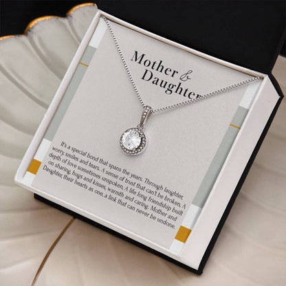 Eternal Hope Necklace with 'Mother & Daughter' Message - Christmas Gift for Daughter