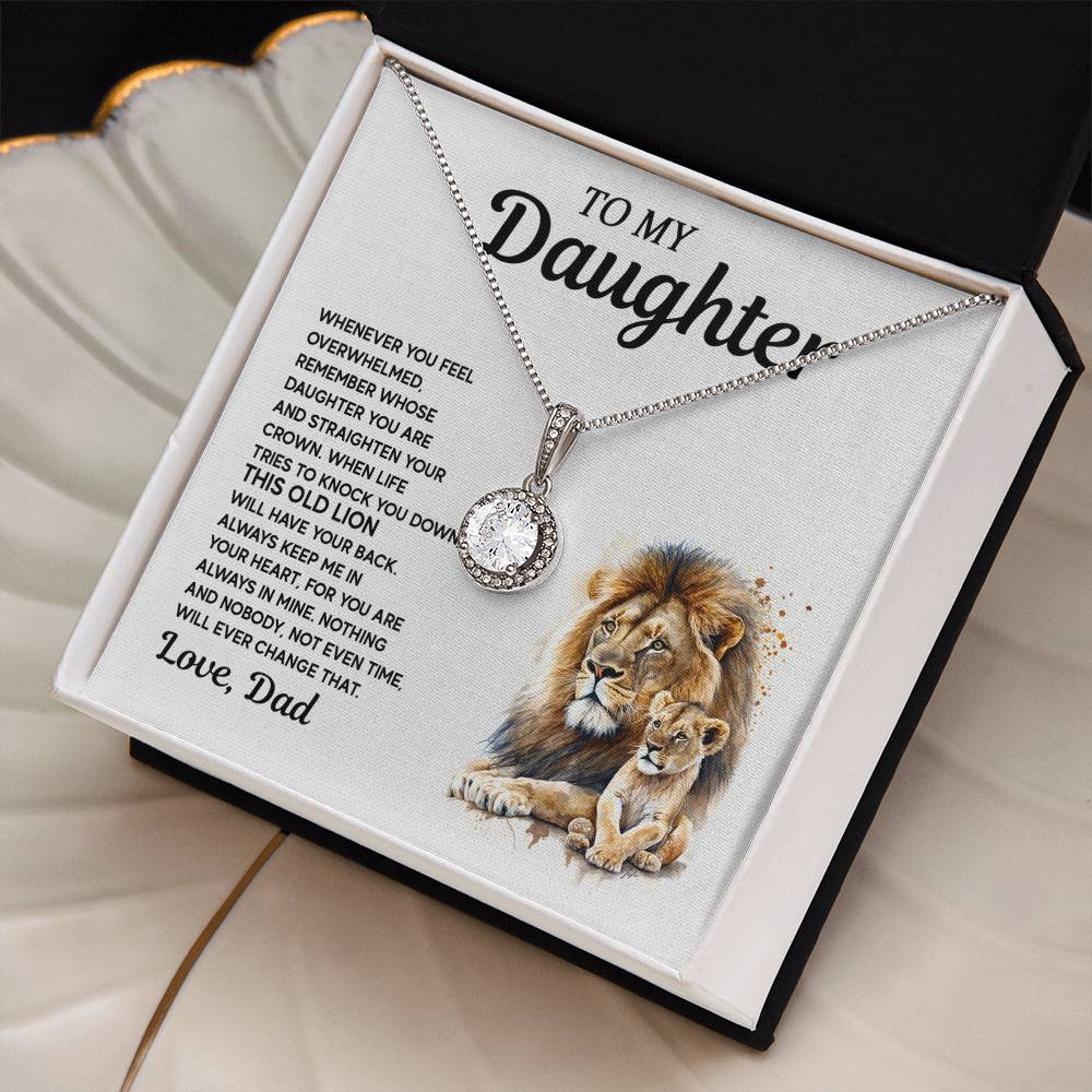 Eternal Hope Necklace - 'To My Daughter' with Lion Design from Dad