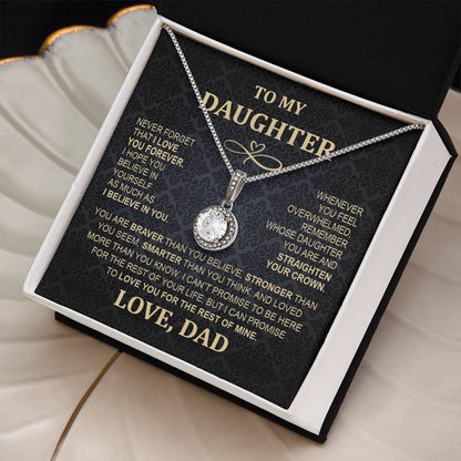 To My Daughter Necklace - From Mom & Dad Eternal Hope Pendant for Special Occasions