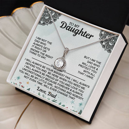 Christmas Gift For Daughter - To My Daughter Eternal Hope Necklace- From Dad