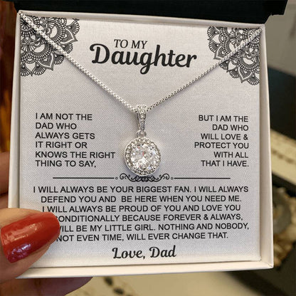 To My Daughter Eternal Hope Necklace - Gift For Daughter From Dad