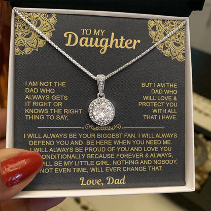 Gift For Daughter From Dad- To My Daughter Eternal Hope Necklace