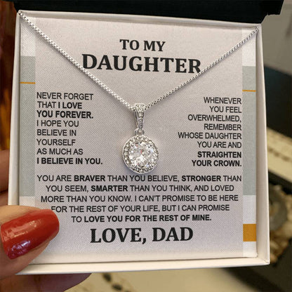 Birthday or Christmas Gift for Daughter - To My Daughter Eternal Hope Necklace