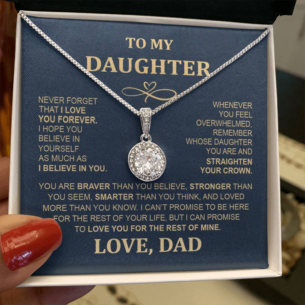 Personalized Necklace for Daughter - To My Daughter Eternal Hope Pendant from Parents