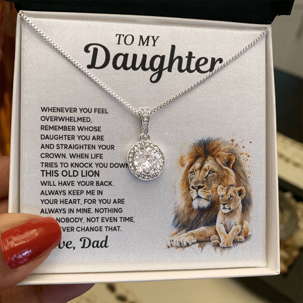 Eternal Hope Necklace - 'To My Daughter' with Lion Design from Dad