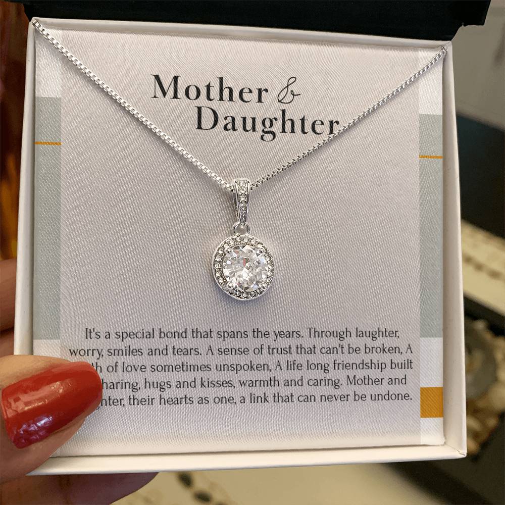 Eternal Hope Necklace with 'Mother & Daughter' Message - Christmas Gift for Daughter