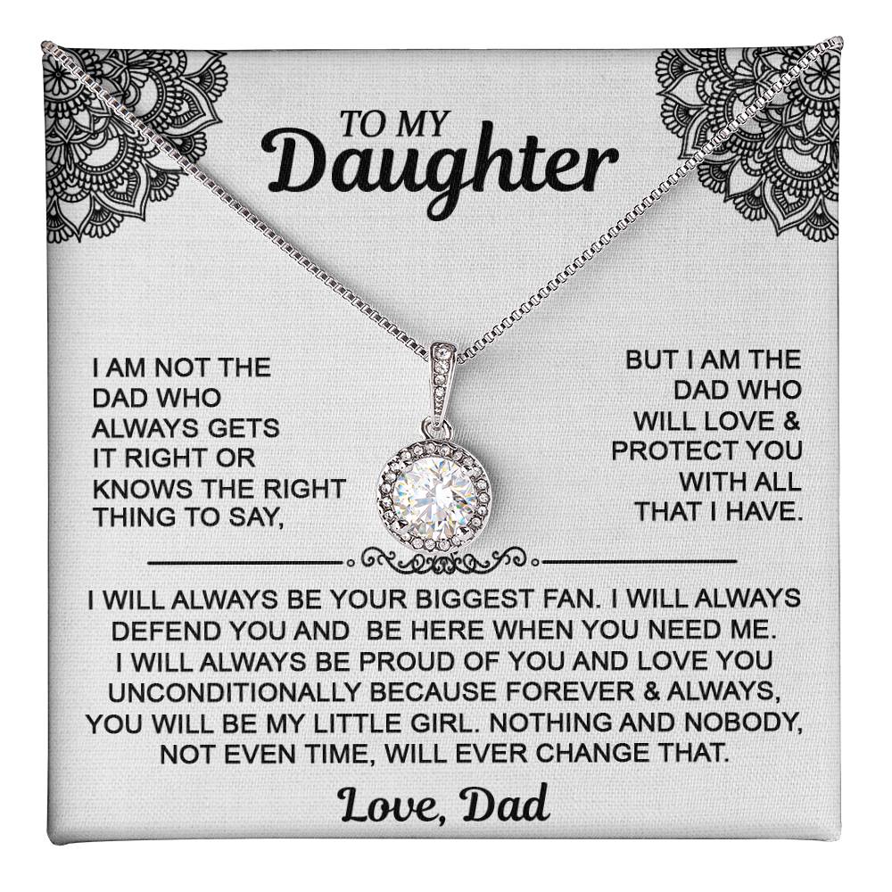 To My Daughter Eternal Hope Necklace - Gift For Daughter From Dad