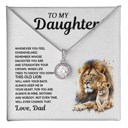 Eternal Hope Necklace - 'To My Daughter' with Lion Design from Dad