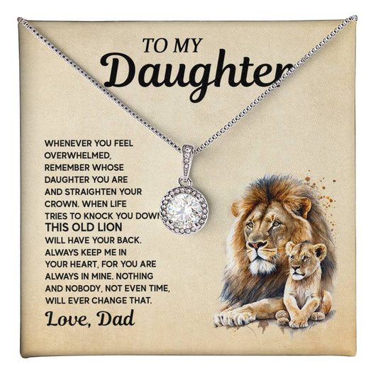 To My Daughter Necklace - Lion Eternal Hope Pendant for Special Occasions