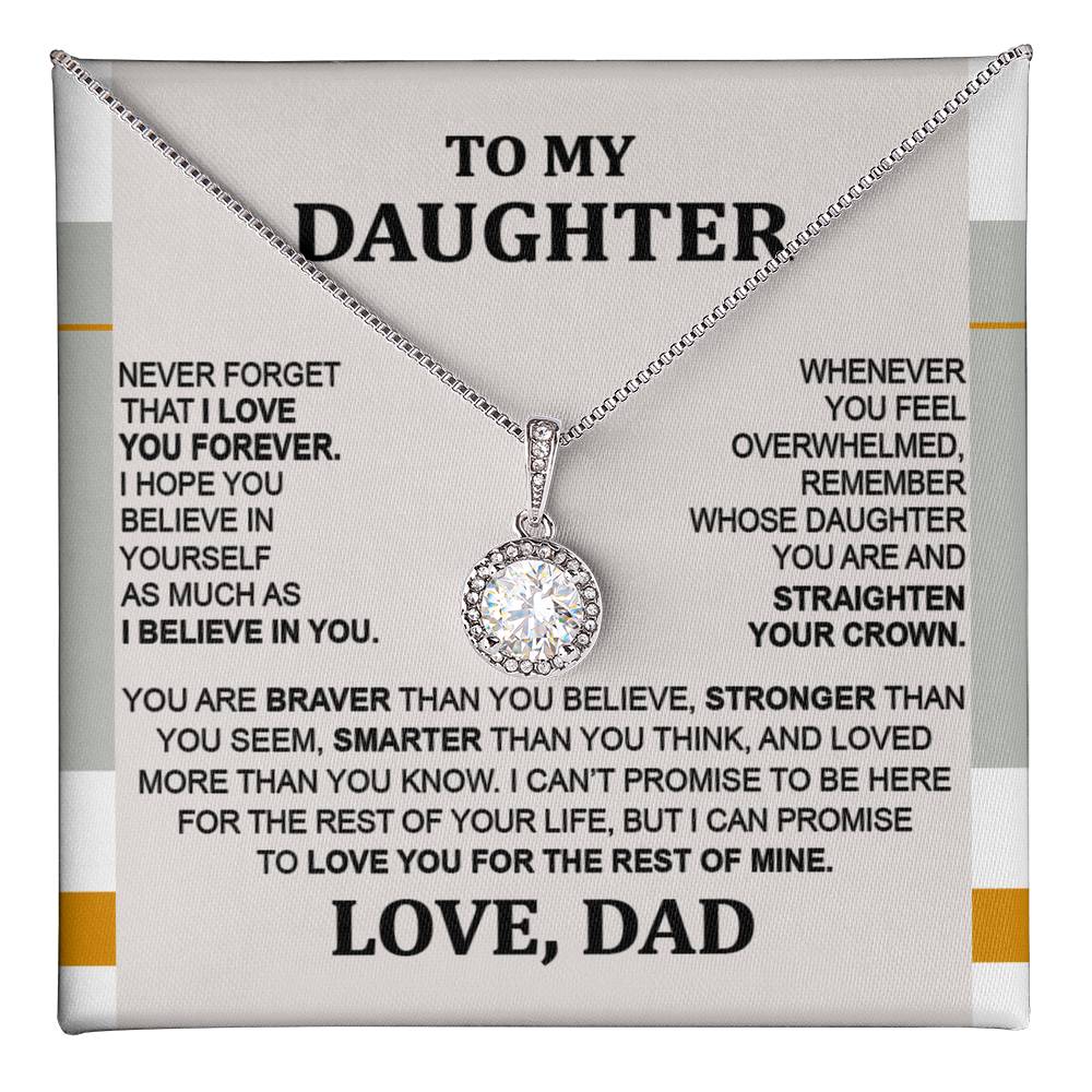 Birthday or Christmas Gift for Daughter - To My Daughter Eternal Hope Necklace