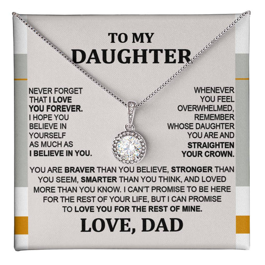 Birthday or Christmas Gift for Daughter - To My Daughter Eternal Hope Necklace