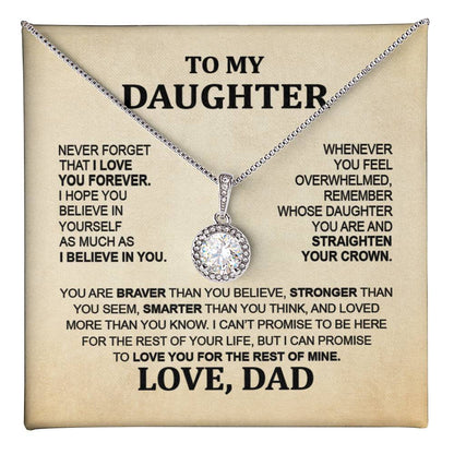 From Mom & Dad - Eternal Hope Necklace, Sentimental Gift for Daughter's Birthday