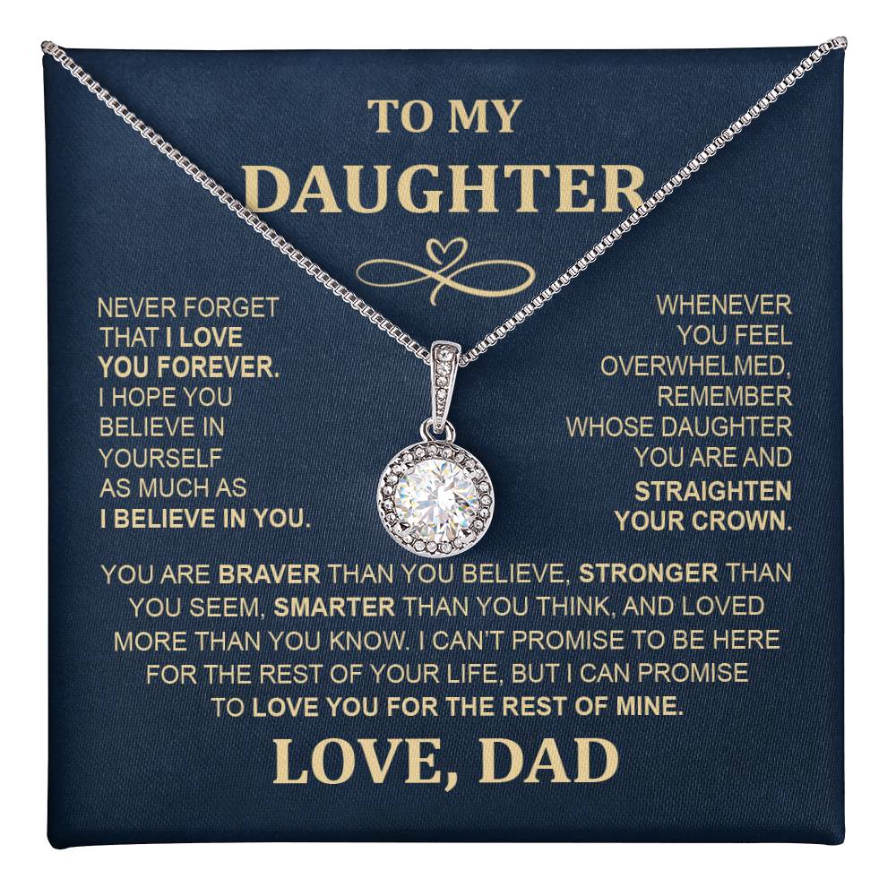 Personalized Necklace for Daughter - To My Daughter Eternal Hope Pendant from Parents