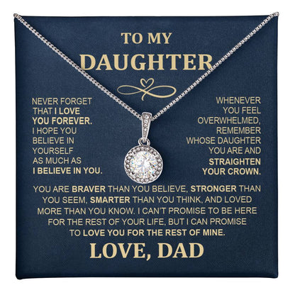 Personalized Necklace for Daughter - To My Daughter Eternal Hope Pendant from Parents