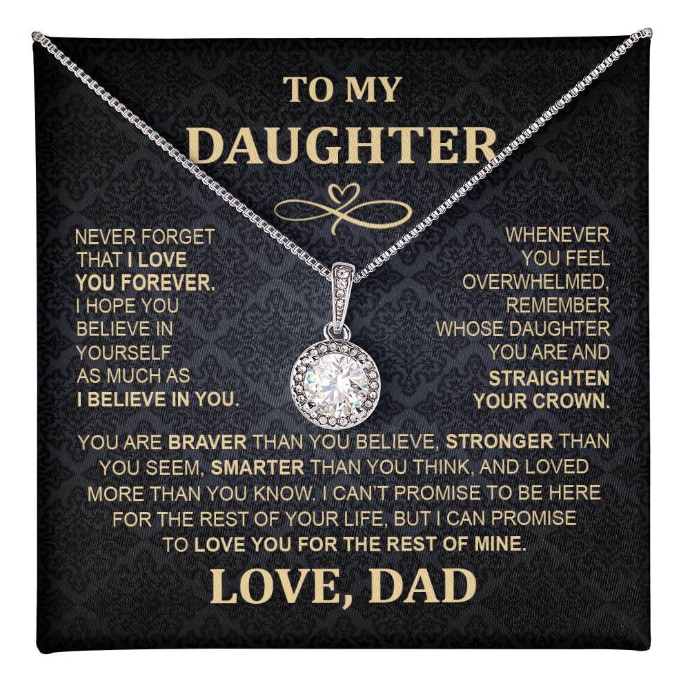 To My Daughter Necklace - From Mom & Dad Eternal Hope Pendant for Special Occasions