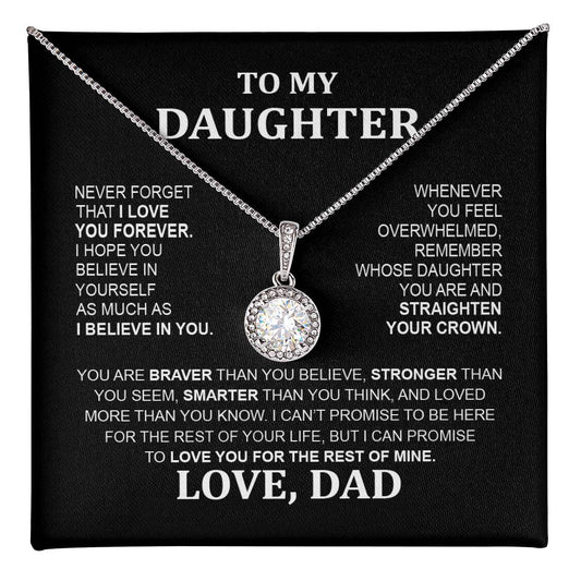 To My Daughter Eternal Hope Necklace - From Mom & Dad, Perfect Birthday Gift