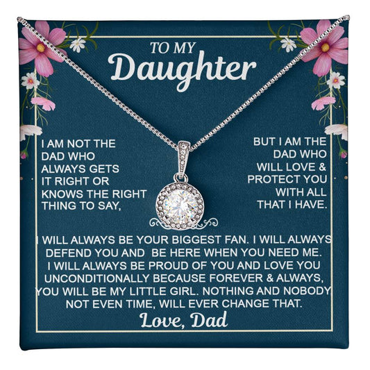 To My Daughter Eternal Hope Necklace - Perfect Birthday or Christmas Gift