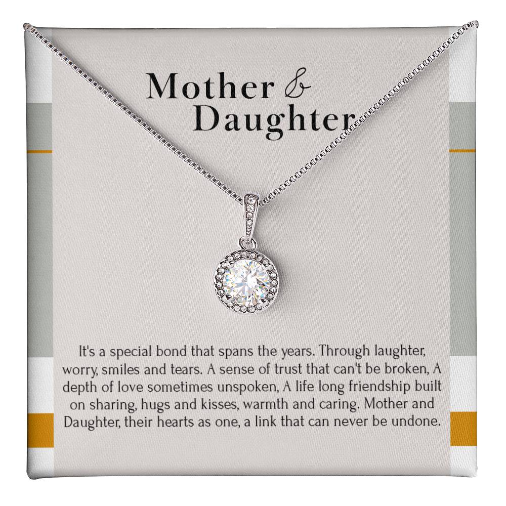 Eternal Hope Necklace with 'Mother & Daughter' Message - Christmas Gift for Daughter