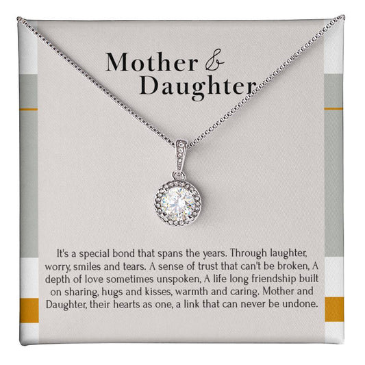 Eternal Hope Necklace with 'Mother & Daughter' Message - Christmas Gift for Daughter