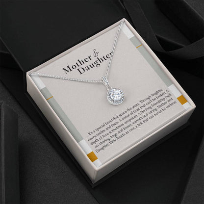 Eternal Hope Necklace with 'Mother & Daughter' Message - Christmas Gift for Daughter