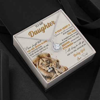 Eternal Hope Necklace with 'Lion - From Dad' Message - Ideal Birthday Gift for Daughter