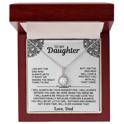 To My Daughter Eternal Hope Necklace - Gift For Daughter From Dad