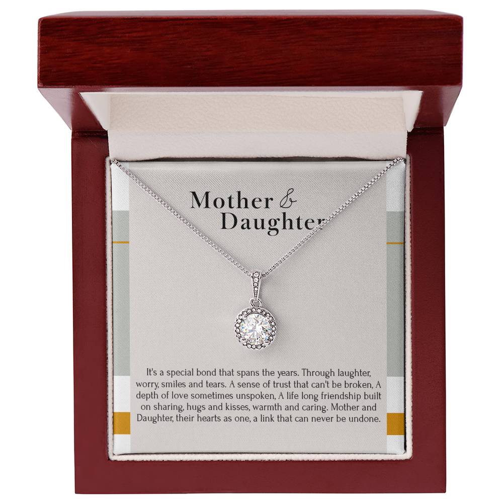 Eternal Hope Necklace with 'Mother & Daughter' Message - Christmas Gift for Daughter