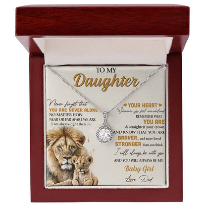 Eternal Hope Necklace with 'Lion - From Dad' Message - Ideal Birthday Gift for Daughter