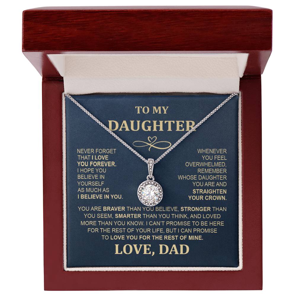 Personalized Necklace for Daughter - To My Daughter Eternal Hope Pendant from Parents