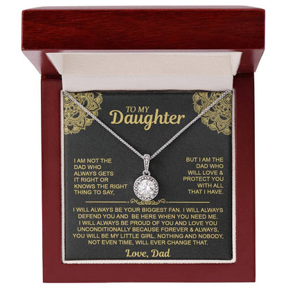 Gift For Daughter From Dad- To My Daughter Eternal Hope Necklace