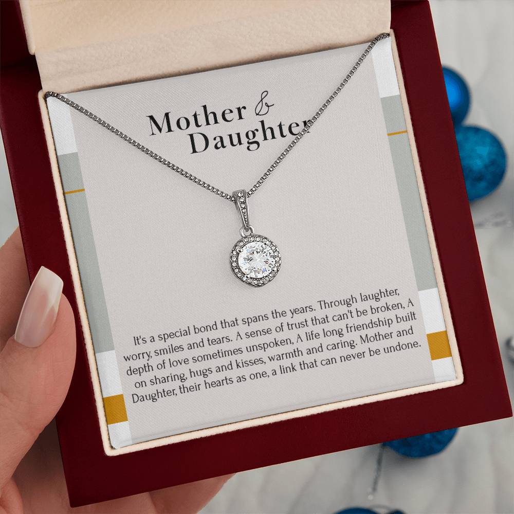 Eternal Hope Necklace with 'Mother & Daughter' Message - Christmas Gift for Daughter