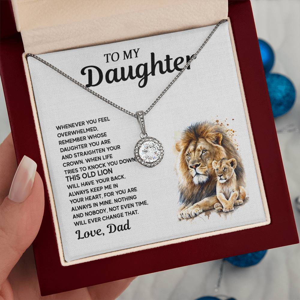 Eternal Hope Necklace - 'To My Daughter' with Lion Design from Dad